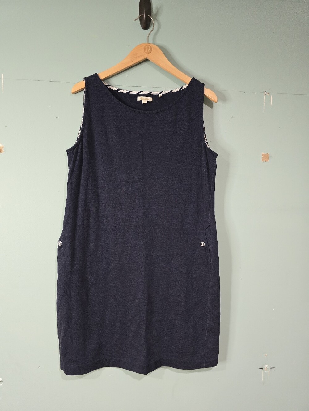 Barbour Dolostone Tank Navy Coastal Dress Size 10
